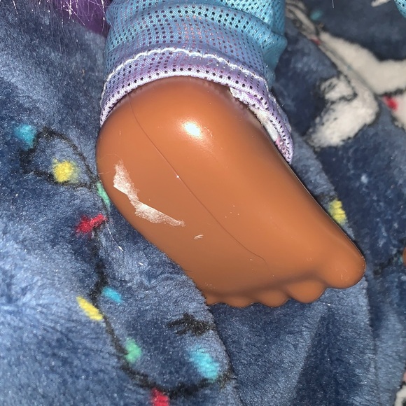 Rainbow Hoodie Doll with Pink and Blue Outfit - Picture 3 of 8